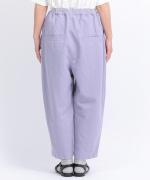 コットンリネンポリ　テーパードパンツ