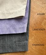 コットンリネンポリ　テーパードパンツ