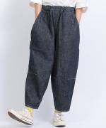 コットンリネンデニム　ティンカーパンツ