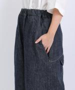 コットンリネンデニム　ティンカーパンツ