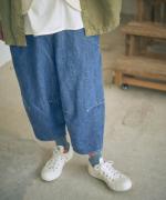 コットンリネンデニム　ティンカーパンツ