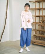 コットンリネンデニム　ティンカーパンツ