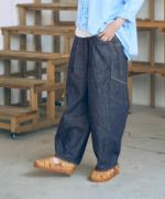 コットンリネンデニム　パンツ