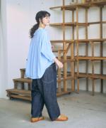 コットンリネンデニム　パンツ