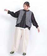 コットンリネンデニム　パンツ