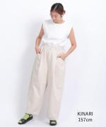 コットンリネンデニム　パンツ