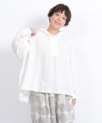 ラミーキャンバス　フードブラウス