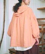 ラミーキャンバス　フードブラウス