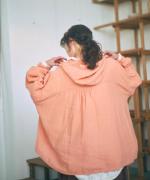 ラミーキャンバス　フードブラウス