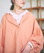 ラミーキャンバス　フードブラウス