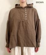 ラミーキャンバス　フードブラウス