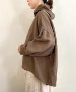 ラミーキャンバス　フードブラウス