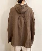 ラミーキャンバス　フードブラウス