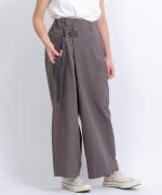 コットンリネンライトチノ　ベルト付きパンツ