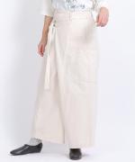 コットンリネンライトチノ　ベルト付きパンツ