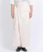 コットンリネンライトチノ　ベルト付きパンツ