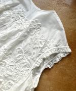 テープ刺繡コットンボイル　ベストプルオーバー