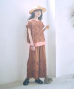 テープ刺繡コットンボイル　ベストプルオーバー