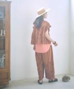 テープ刺繡コットンボイル　ベストプルオーバー