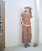 テープ刺繡コットンボイル　ベストプルオーバー