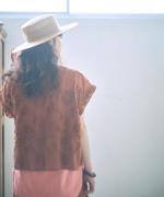 テープ刺繡コットンボイル　ベストプルオーバー