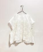 テープ刺繡コットンボイル　ベストプルオーバー