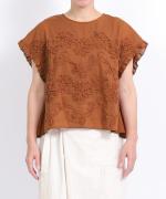 テープ刺繡コットンボイル　ベストプルオーバー