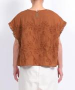 テープ刺繡コットンボイル　ベストプルオーバー