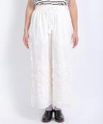 テープ刺繡コットンボイル　パンツ