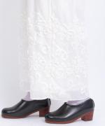 テープ刺繡コットンボイル　パンツ