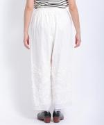 テープ刺繡コットンボイル　パンツ