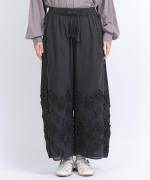 テープ刺繡コットンボイル　パンツ