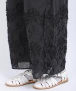 テープ刺繡コットンボイル　パンツ