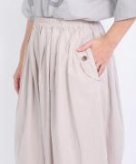 コットンリネンタイプライター　8分丈パンツ