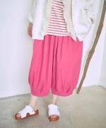 コットンリネンタイプライター　8分丈パンツ