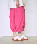 コットンリネンタイプライター　8分丈パンツ