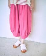 コットンリネンタイプライター　8分丈パンツ