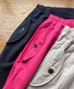 コットンリネンタイプライター　8分丈パンツ