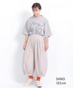 コットンリネンタイプライター　8分丈パンツ