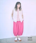 コットンリネンタイプライター　8分丈パンツ