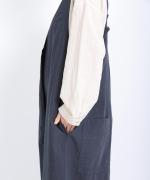 コットンリネンタイプライター　サロペット