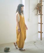 コットンリネンタイプライター　サロペット