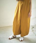 コットンリネンタイプライター　サロペット