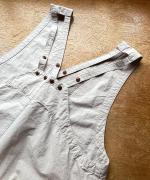 コットンリネンタイプライター　サロペット