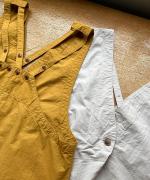 コットンリネンタイプライター　サロペット