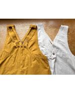 コットンリネンタイプライター　サロペット