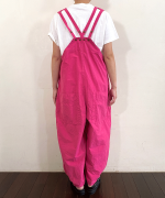 コットンリネンタイプライター　サロペット