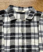 格子織り先染めチェック　ブラウス