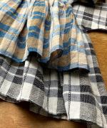 格子織り先染めチェック　ブラウス