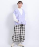 格子織り先染めチェック　パンツ